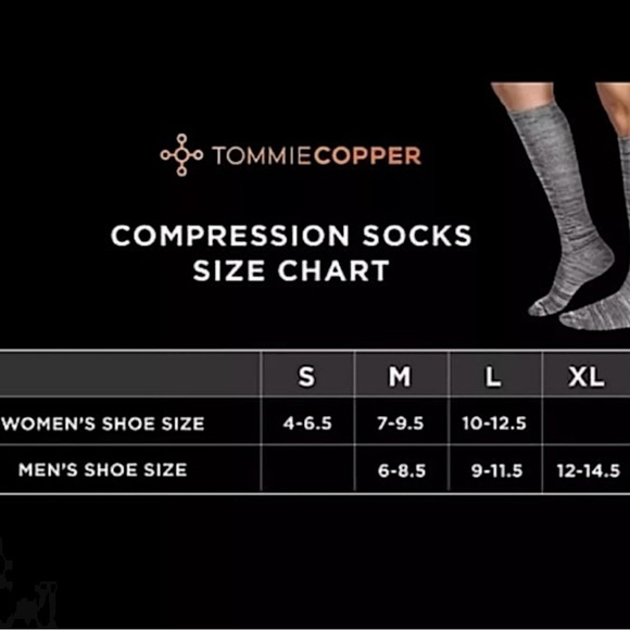 Tommie Copper 4 Pack Compression Over-the-Calf Socks with UltraGuard Size Large - Picture 2 of 6
